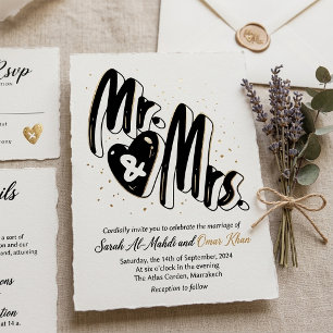 Tampon Auto-encreur Cadeau de mariage unique pour Monsieur et Madame