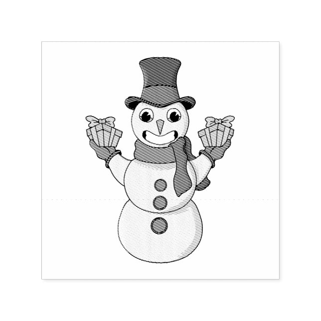 Tampon Auto-encreur Cadeaux pour vous de Snowman (Design)