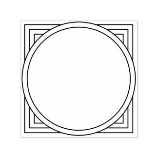 Tampon Auto-encreur Cadre géométrique inspiré de l'Art Déco rétro-mode