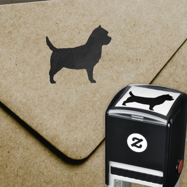 Tampon Auto-encreur Cairn Terrier Chien race Silhouette (Créateur téléchargé)
