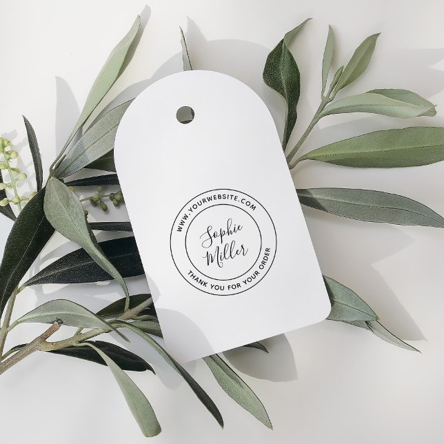 Tampon Auto-encreur Calligraphie Moderne Ajouter Votre Entreprise Nom  (Créateur téléchargé)