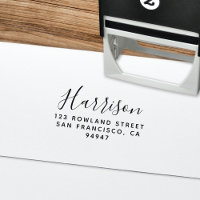 Calligraphie moderne Oversize Nom Adresse de retou