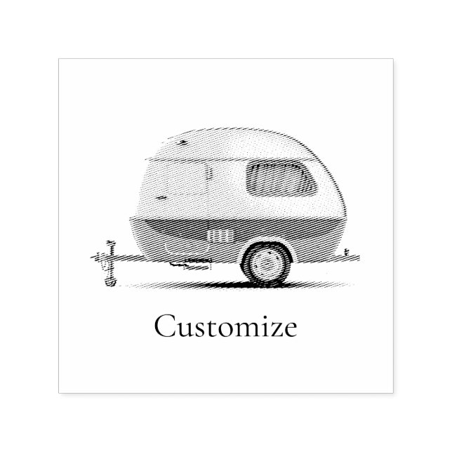 Tampon Auto-encreur Camper Teardrop Classic Retro Thunder_Cove (Design)