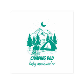 Tampon Auto-encreur Camping Papa Funny Fête des pères