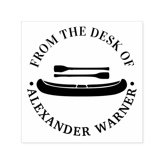 Tampon Auto-encreur Canot avec rames « du bureau de » Papeterie (Design)