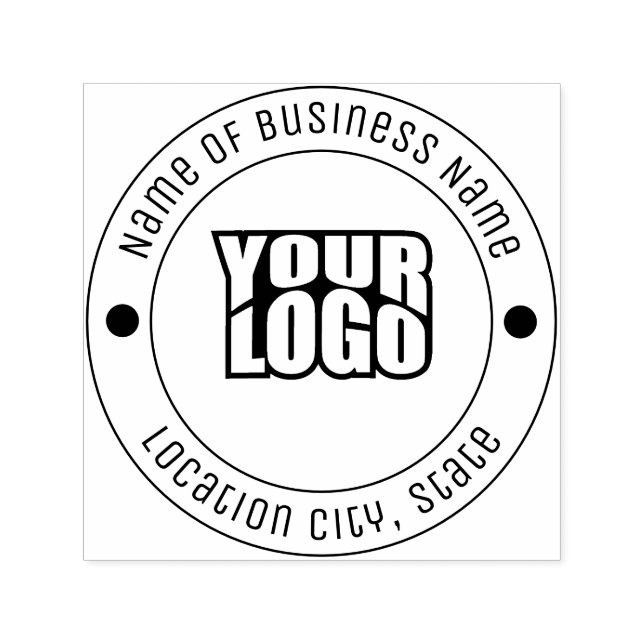 Tampon Auto-encreur Caoutchouc de logo d'entreprise personnalisé minim (Design)