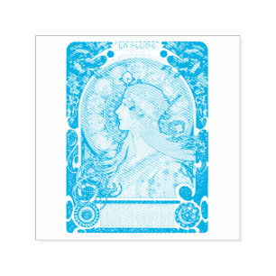 TAMPON AUTO-ENCREUR  CAPITALE EN CAOUTCHOUC : ALPHONS MARIA MUCHA : LA 
