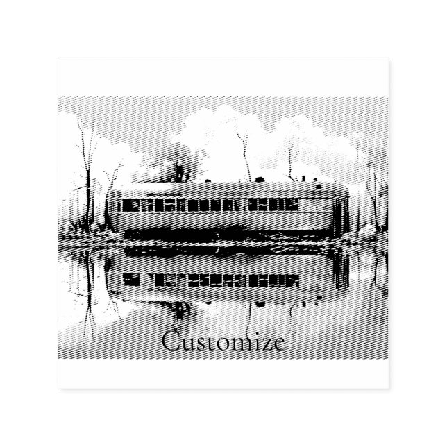 Tampon Auto-encreur Caravane vintage Thunder_Cove (Design)