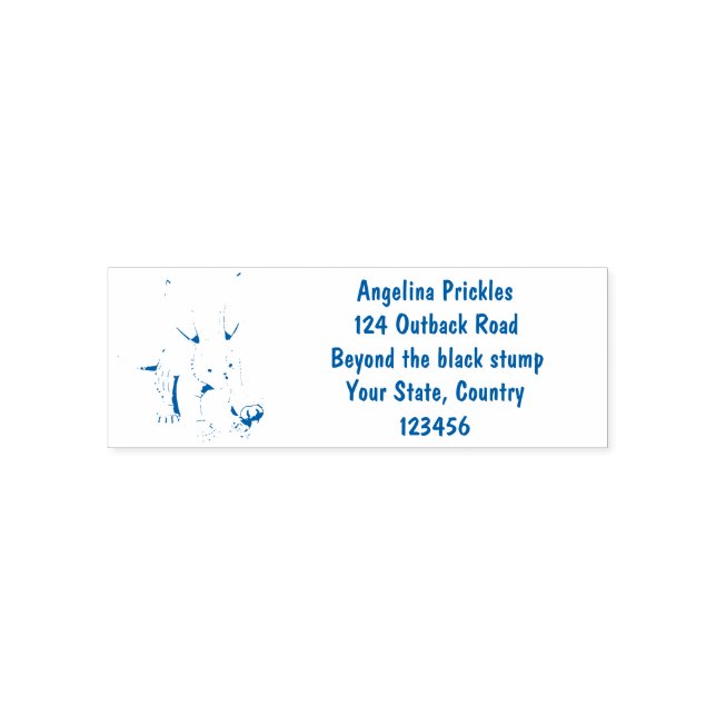 Tampon Auto-encreur Caricature amusante de Aardvark (Design)