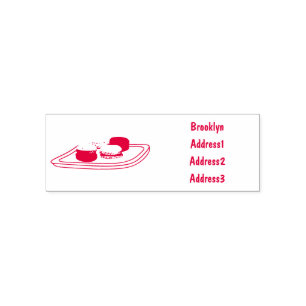 Tampon Auto-encreur Caricature de Macaron