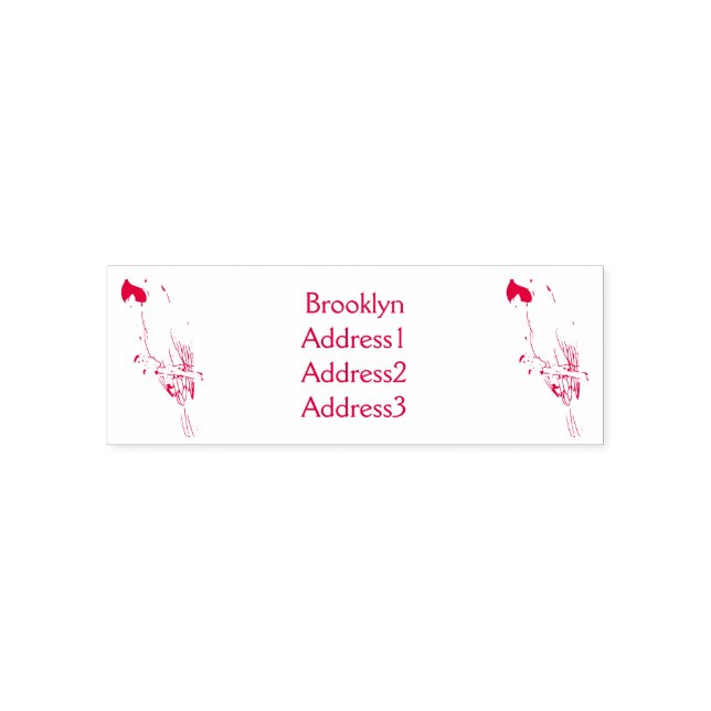 Tampon Auto-encreur Caricature d'oiseau macaw Hyacinth (Design)