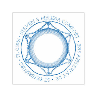 Tampon Auto-encreur Carton d'adresse de retour pour le dîner vintage