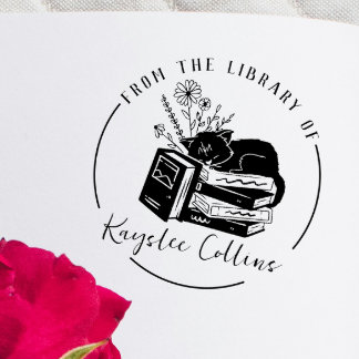 Tampon Auto-encreur Cat Personnalisé Auto-Encre en caoutchouc Biblioth