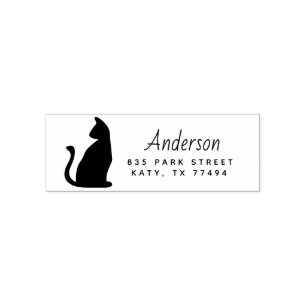 Tampon Auto-encreur Cat Pet Lover Retourner l'adresse