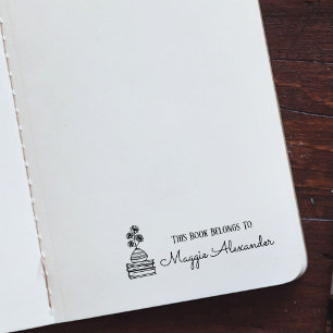 Tampon Auto-encreur Ce Livre Appartient À Nommer Plaque