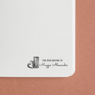 Tampon Auto-encreur Ce Livre Appartient À Nommer Plaque
