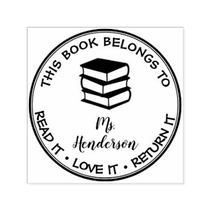 Tampon Auto-encreur Ce Livre Appartient À Une Bibliothèque Personnalis