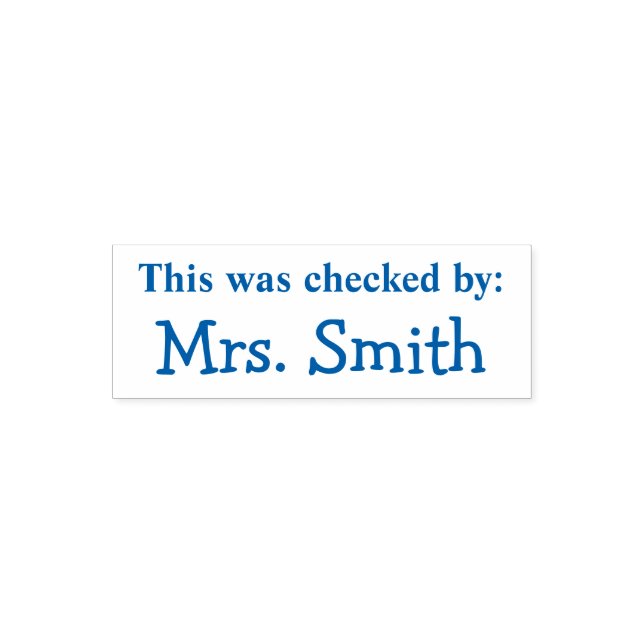 Tampon Auto-encreur "Ceci a été vérifié par" Timbre en caoutchouc pers (Design)