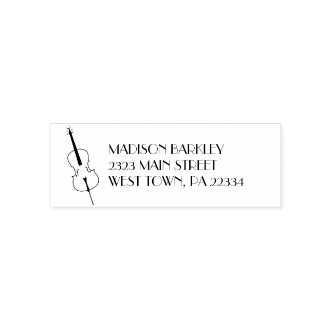 Tampon Auto-encreur Cello Musicien Musique Enseignant Chaîne Orchestre (Design)