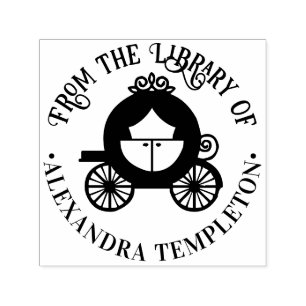 Tampon Auto-encreur Cendrillon Bibliothèque Nom du livre de Carrosse C