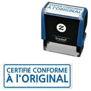 Tampon Auto-encreur CERTIFIÉ CONFORME A l'ORIGINAL