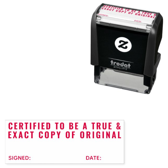 Tampon Auto-encreur Certifié conforme à l'original (En situation)