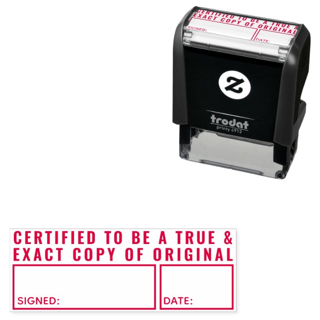 Tampon Auto-encreur Certifié conforme à l'original (En situation)