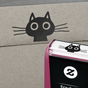 Tampon Auto-encreur Chat mignon de Kitty d'animal familier avec de