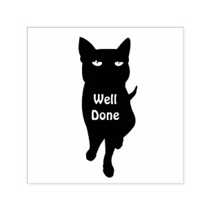 Tampon Auto-encreur Chat noir félin mignon