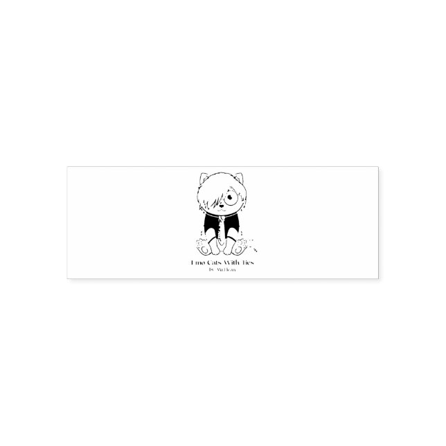 Tampon Auto-encreur Chats Emo Avec Timbres Cravate (Design)