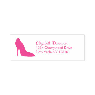 Tampon Auto-encreur Chaud rose Stiletto haute talon Chaussure Fancy