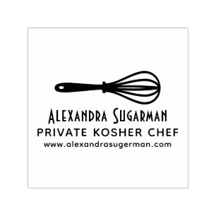 Tampon Auto-encreur Chef Kasher Professionnel, Logo de l'entreprise Wh