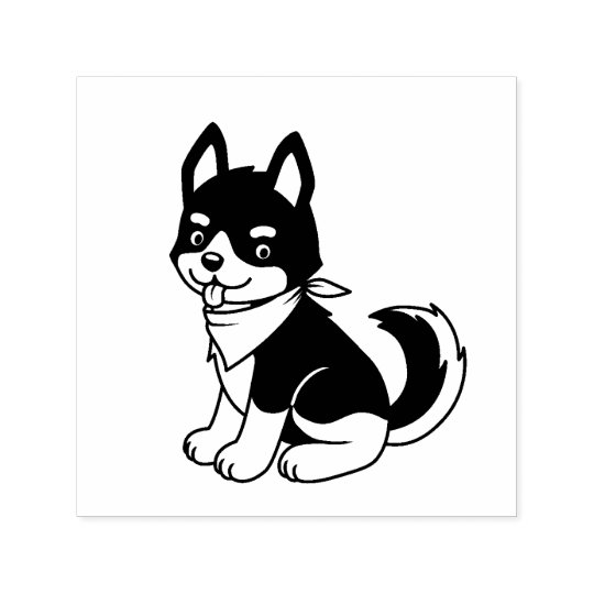 Tampon Auto Encreur Chien A Chiots Noir Et Blanc Zazzle Fr Tampon Auto Encreur Chien A Chiots Noir Et Blanc Zazzle Fr
