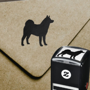 Tampon Auto-encreur Chien Akita race Silhouette auto-auto-encastrer Ti