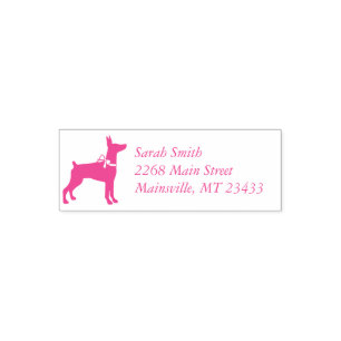 Tampon Auto-encreur Chien Baby shower Doberman