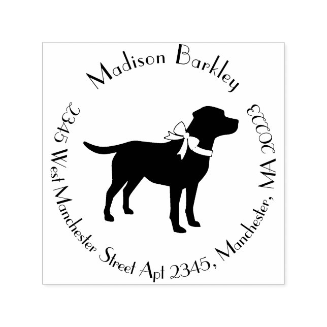 Tampon Auto-encreur Chien Labrador Black Lab Puppy (Design)