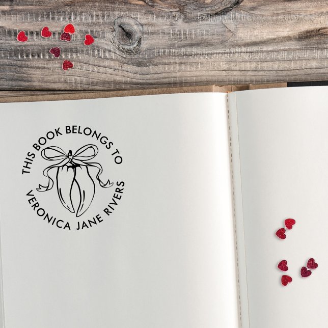 Tampon Auto-encreur Chilies with Bow Spicy Belongs to Book Plate (Créateur téléchargé)