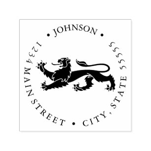 Tampon Auto-encreur Chimera Lion Heraldry Retour Étiquette