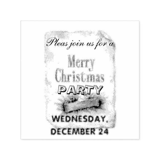 Tampon Auto-encreur christmas invitations cards (Design)