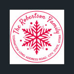 Tampon Auto-encreur Christmas Winter Snowflacon Adresse de retour<br><div class="desc">Ajoutez si customisé de fête à votre courrier cette saison des fêtes avec ce mignon timbre d'adresse de retour. Winter Snowflake et texte de script amusant. Le modèle est facile à ajuster. N'oubliez pas de changer la couleur de l'encre si vous le désirez.</div>