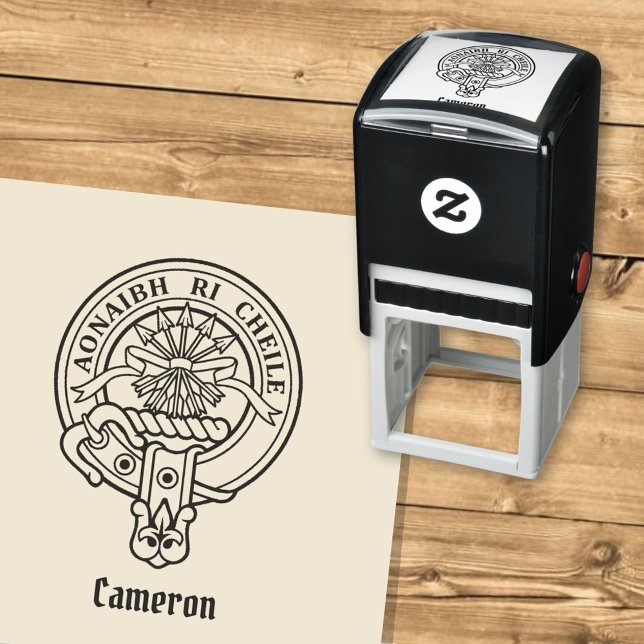 Tampon Auto-encreur Cimier du clan Cameron (Créateur téléchargé)