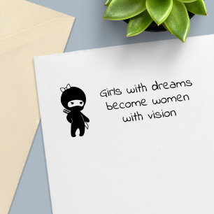 Tampon Auto-encreur Citation de la petite fille ninja