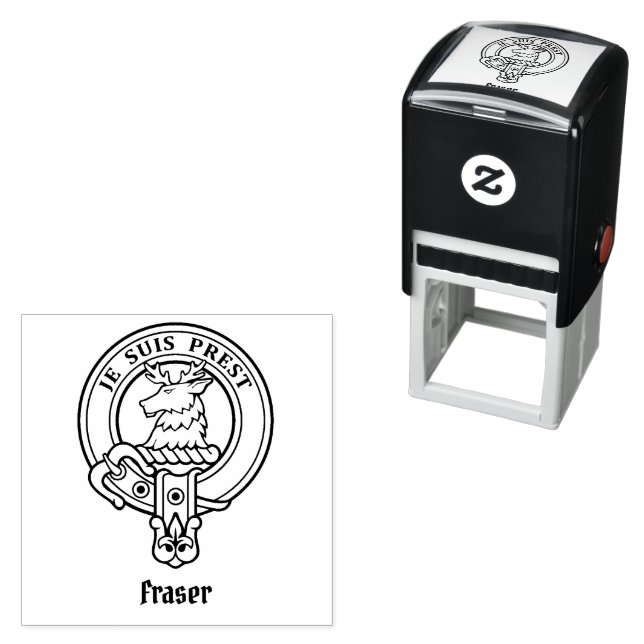 Tampon Auto-encreur Clan Fraser de Lovat Crest Stamp autoportant (En situation)