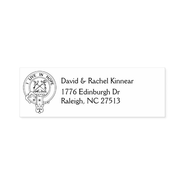 Tampon Auto-encreur Clan Kinnear [EDIT] Crest & Address (Design)