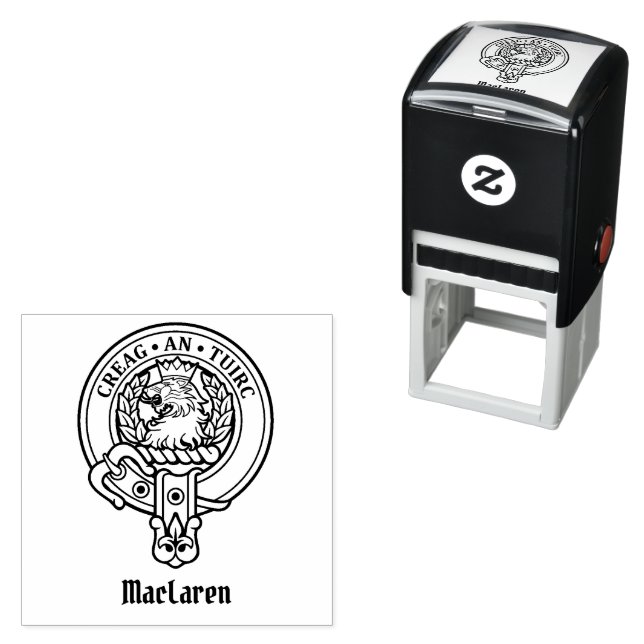Tampon Auto-encreur Clan MacLaren Crest (En situation)
