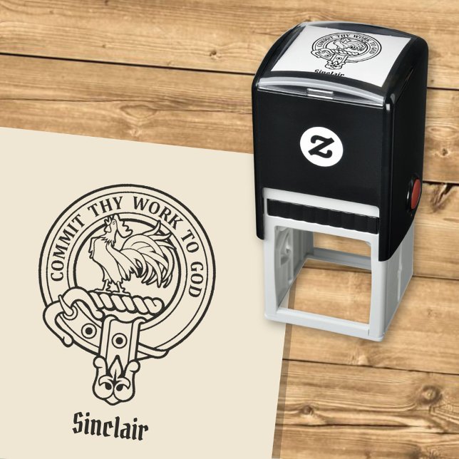 Tampon Auto-encreur Clan Sinclair Crest Stamp autoportant (Créateur téléchargé)