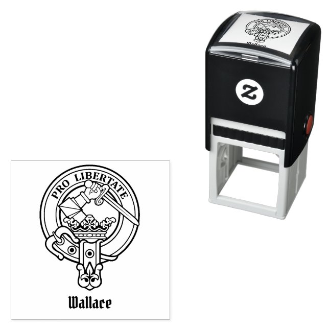 Tampon Auto-encreur Clan Wallace Crest Stamp autoportant (En situation)