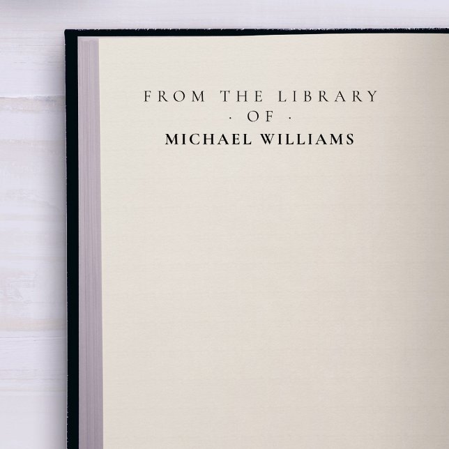 Tampon Auto-encreur Classic Élégant De La Bibliothèque De Nom Personna (Créateur téléchargé)