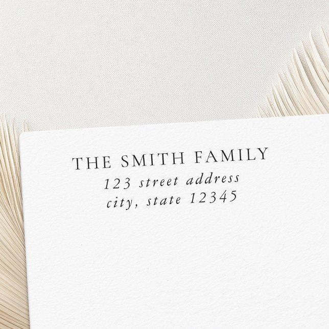 Tampon Auto-encreur Classic Elegant Nom de famille Adresse de retour (Créateur téléchargé)