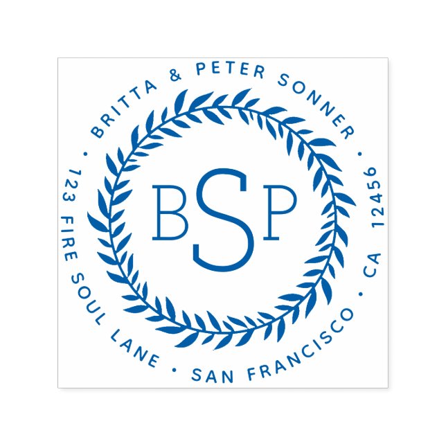 Tampon Auto-encreur Classic Ivy League traditionnelle Adresse de retou (Design)